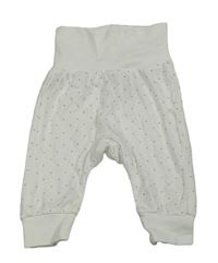 Bílé puntíkaté tepláky H&M