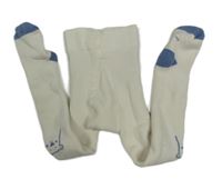 Bílo-modré zateplené punčocháče s medvídky Lupilu