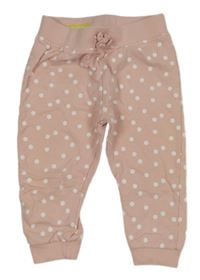 Světlerůžové puntíkaté tepláky Ergee