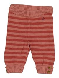 Růžové pruhované pletené tepláky Fat Face