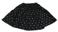Černo-stříbrná puntíkatá sukně George