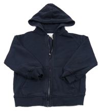 Tmavomodrá propínací mikina s kapucí M&S