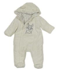 Bílá plyšová zateplená kombinéza s Dupíkem a kapucí Disney