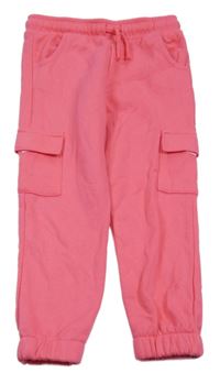 Růžové cargo tepláky F&F