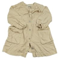 Béžové propínací riflové šaty Zara