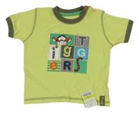 Nové - Světlezelené tričko s nápisem a Tygrem George