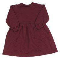 Vínové teplákové šaty H&M