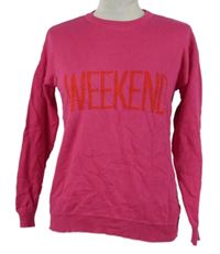 Dámský tmavorůžový svetr s nápisem Esmara 