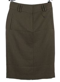 Dámská černo-béžovo-červená vzorovaná pouzdrová sukně M&S