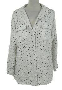 Dámská bílo-černá hvězdičkovaná halenka Janina 