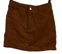 Dámská skořicová manšestrová sukně Shein 