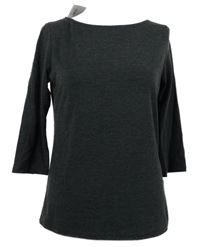 Nové - Dámské tmavošedé triko s lodičkovým výstřihem Dorothy Perkins 