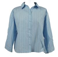 Dámská světlemodrá proužkovaná halenka TU 