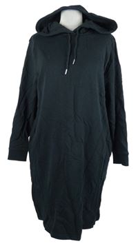 Dámské tmavomodré teplákové šaty s kapucí M&S