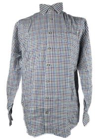 Nové - Pánská bílo-barevná kostkovaná košile M&S vel. 16