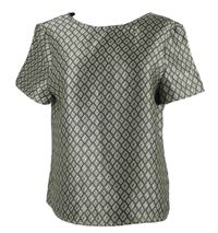 Dámská béžovo-černo-stříbrná vzorovaná halenka Peacocks 