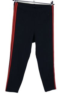 Dámské tmavomodré capri legíny s pruhy M&S