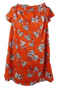 Dámská červená květovaná tunika s lodičkovým výstřihem Atmosphere 