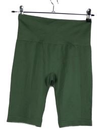 Dámské khaki sportovní elastické kraťasy Workout