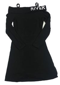 Černé šaty s logem RIVER ISLAND