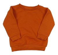Oranžová žebrovaná mikina Primark