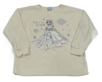 Bílá plyšová mikina Frozen Disney
