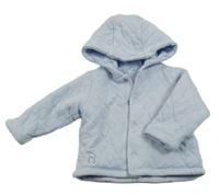 Světlemodrá zateplená oboustranná propínací mikina s kapucí Little nutmeg