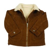 Hnědá manšestrová zateplená bunda Nutmeg