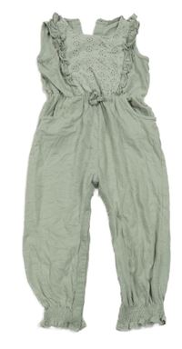 Světlekhaki bavlněný kalhotový overal s madeirou Matalan