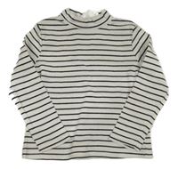 Bílo-černé pruhované triko H&M