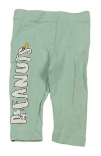 Mátové žebrované legíny s nápisem 