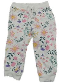 Bílé květinové tepláky so cute