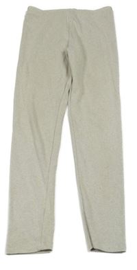 Světlebéžové žebrované legíny H&M