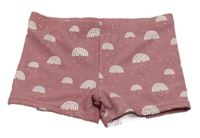 Růžové nohavičkové plavkové kalhotky s duhami Pusblu