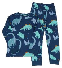 Tmavomodré pyžamo s dinosaury F&F