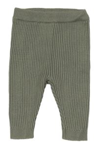 Khaki pletené legíny George