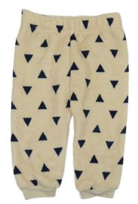 Béžové chlupaté vzorované tepláky Ergee