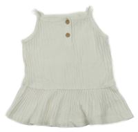 Bílé pletené perforované šaty s knoflíky George