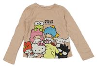 Růžové triko s Hello Kitty friends H&M