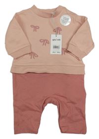Nové - Růžový overal s mašlemi Mothercare