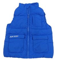 Modrá šusťáková zateplená vesta Dunnes