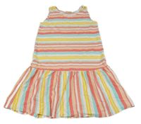 Barevné pruhované bavlněné šaty NKD