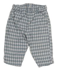 Modro-šedé vzorované kalhoty Next