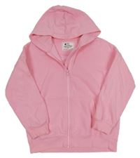 Růžová propínací mikina s kapucí M&S