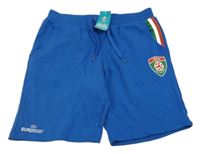 Nové - Modré teplákové fotbalové kraťasy 