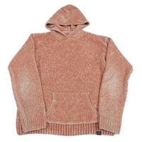 Růžový žinylkový svetr s kapucí C&A