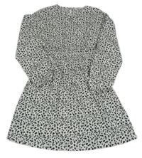 Bílo-černé květované šaty C&A