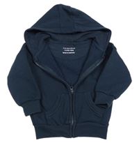 Tmavomodrá propínací mikina s kapucí M&S