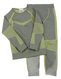 2set - Šedo-žlutá spodní funkční souprava Lupilu