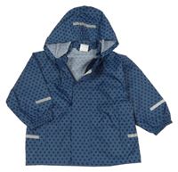 Tmavomodrá šusťáková lehká bunda s hvězdami a kapucí Papagino